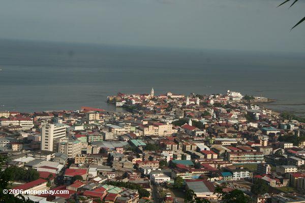 Luftaufnahme des alten Panama City des Panama- City(Casco Viejo oder San