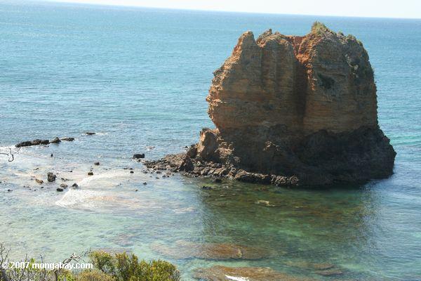 オーストラリアの南の海岸沿いの岩の形成