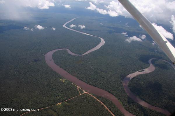 пересекающиеся дороги в реку Суринам
