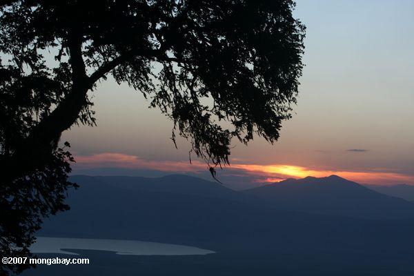 Sonnenuntergang über Lake Magadi