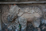 Stone carving of an elephant at Wat Phra That Pu Khao