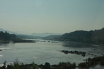 Mekong river forming the border between Myanmar and Thailand