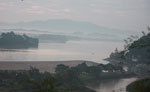Misty Mekong river near Chiang Saen